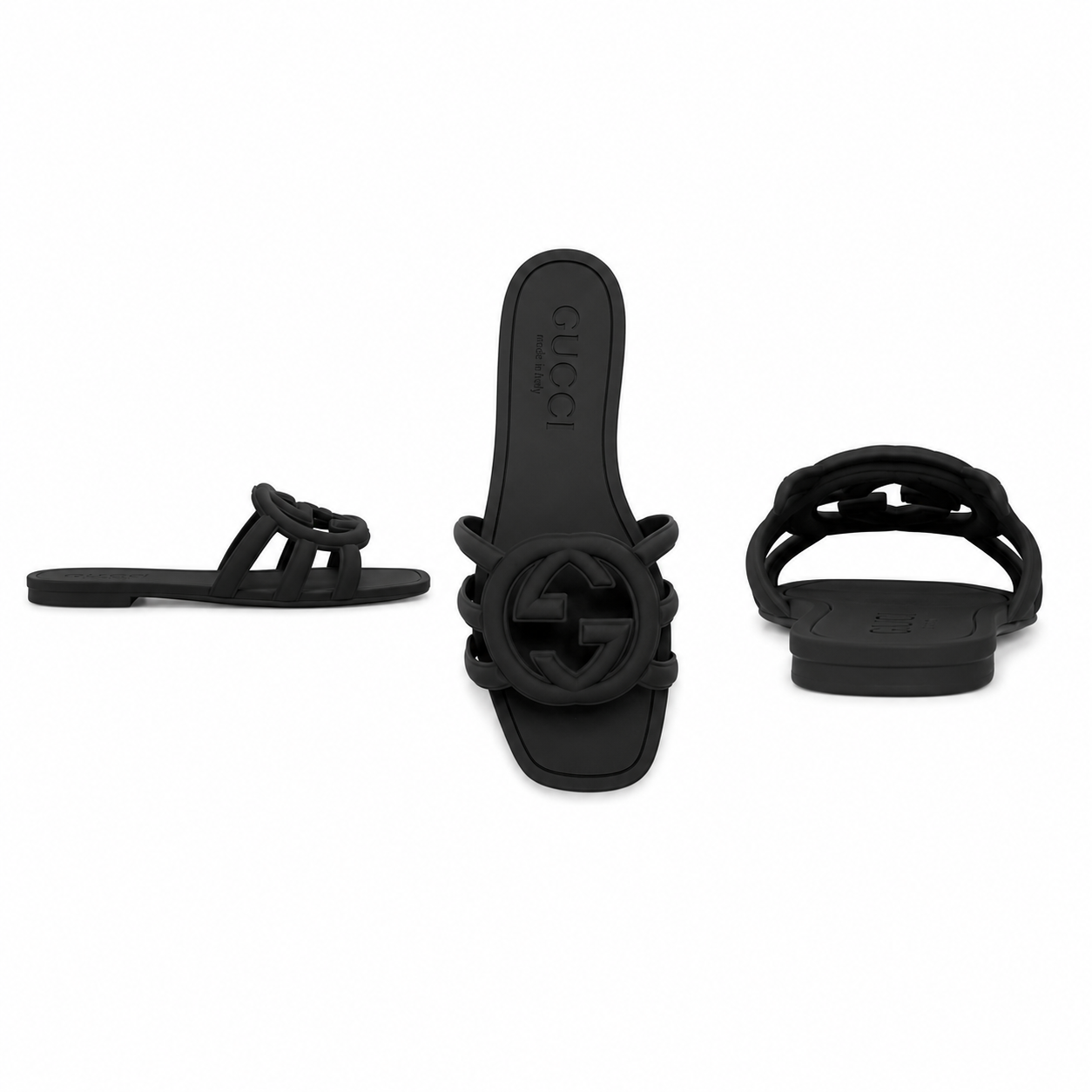 Gucci Women's Interlocking G Rubber Slide Sandals