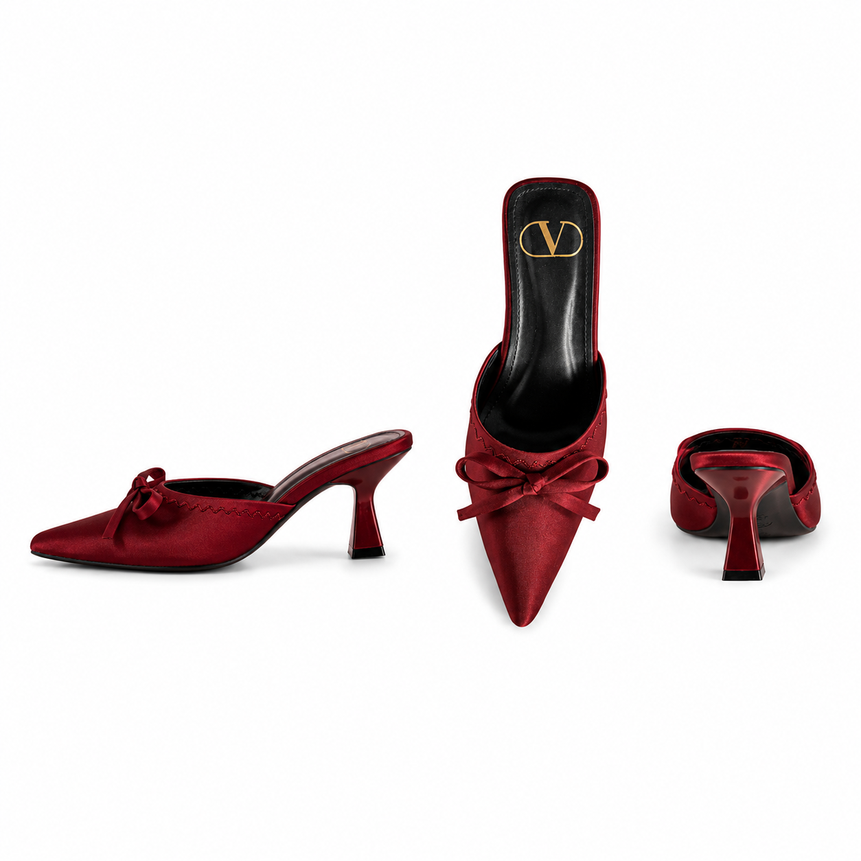 Valentino Marie Bow Mules Heels