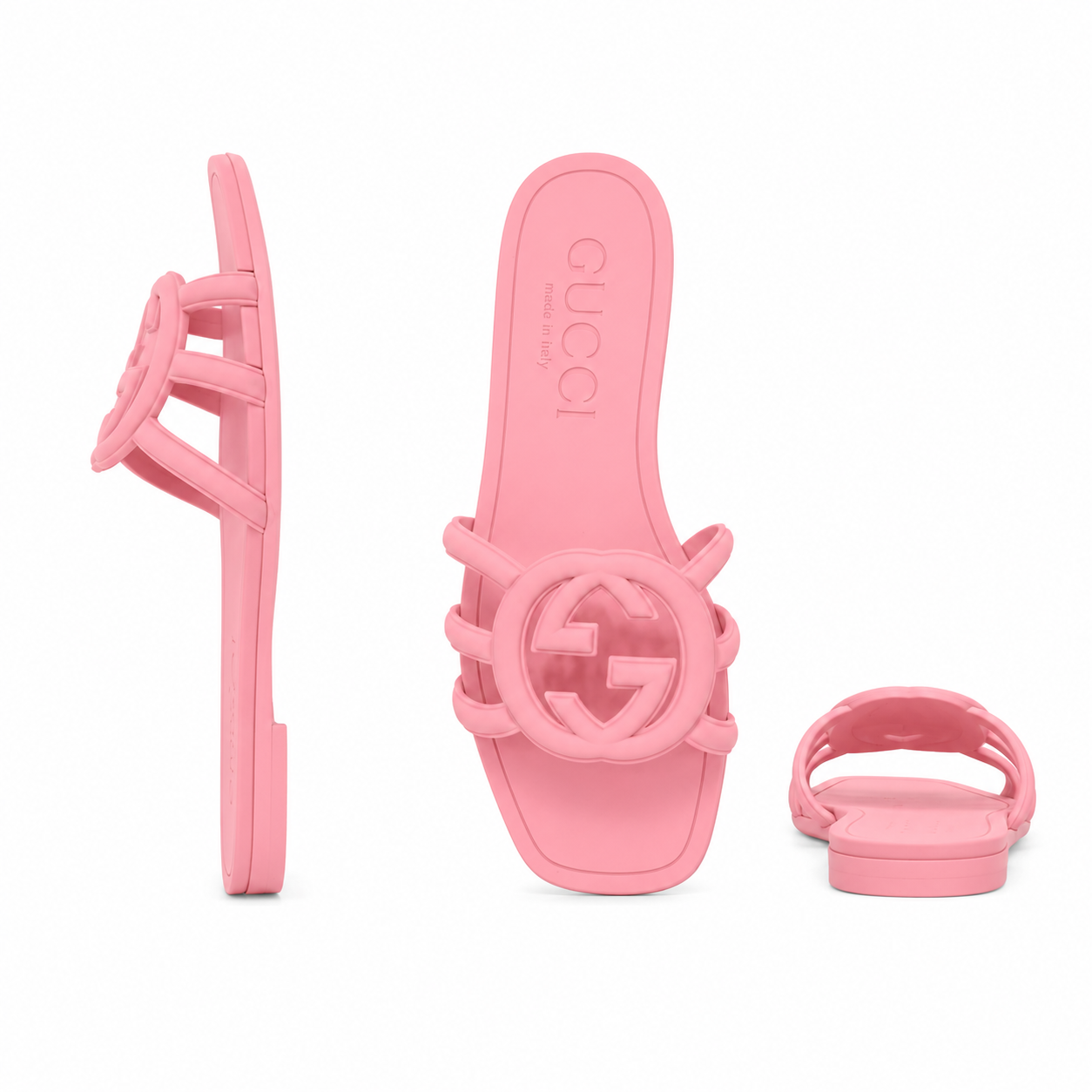 Gucci Women's Interlocking G Rubber Slide Sandals