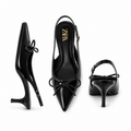 Zara Bow Slingback Heels