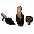 Zara Pearl Embellished Sculpted Heel Sandals