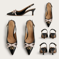Valentino Garavani VLogo Signature Bow Slingback Pumps Heel
