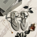 Jimmy Choo Crystal-Embellished T-Strap Flat Sandals